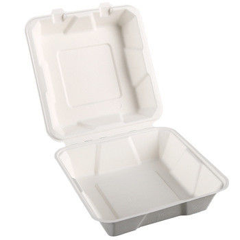 8&quot; » boîte compostable à hamburger du bloc supérieur X8 pour l'emballage alimentaire