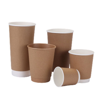 tasses chaudes de papier d'emballage de boisson de café à emporter de mur de double de 16oz 500ml avec des couvercles