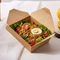 Boîte pliée qui respecte l'environnement à nourriture de papier d'emballage pour les aliments de préparation rapide, salade, fruit
