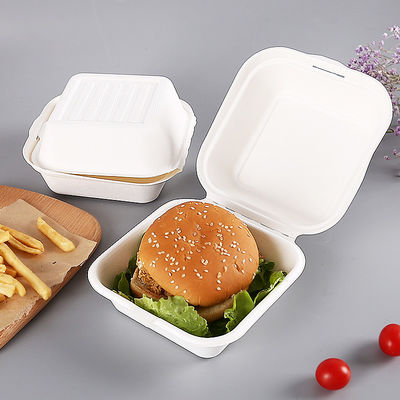 Conteneurs de nourriture compostables de bagasse de l'hamburger 1200ML