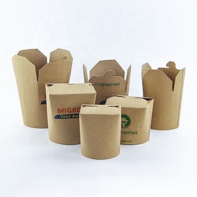 TUV 16oz Papier d'emballage biodégradable sortent des conteneurs de soupe