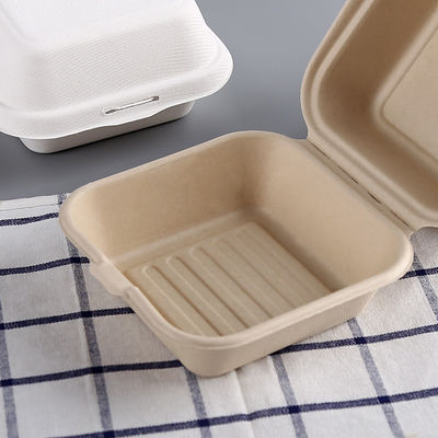 Conteneurs de nourriture environnementaux à emporter de bagasse du bloc supérieur 600ml