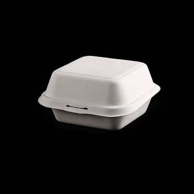 Conteneurs de nourriture environnementaux à emporter de bagasse du bloc supérieur 600ml